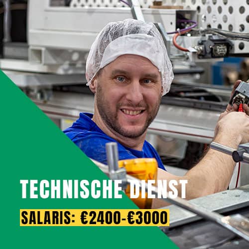 Technische dienst met salaris tussen de 2400 en 3000